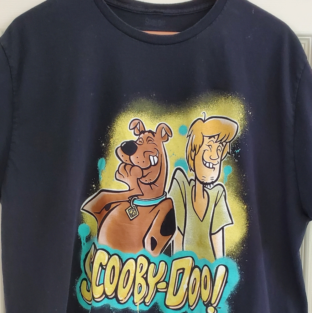 Scooby-Doo T Shirt Black Graphic Print Sz XXL
